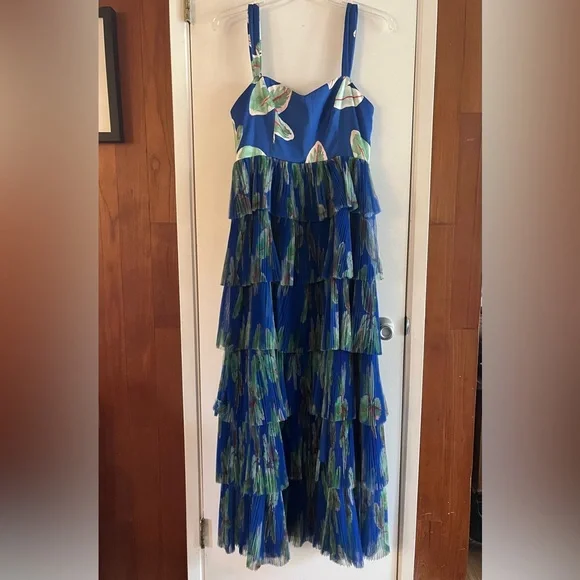 Hutch Mariah Sleeveless Tiered Dress in Coastal Bliss - Picture 2 of 10